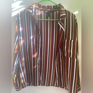 Colorful striped button down